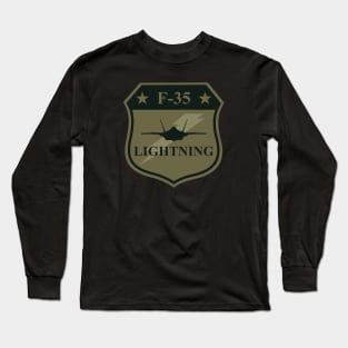 F-35 Lightning Patch (subdued) Long Sleeve T-Shirt